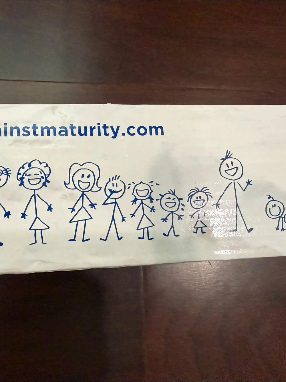 Kids Against Maturity Core Game Box - White with Blue Print